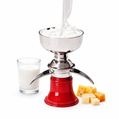 Milk Cream Separator Stainless Steel Electric Milk Cream Centrifugal Separator 30W 110V Milk Skimmer with 5L Bowl Capacity 10500RPM Rotating Skimmer Tool for Goats Cows