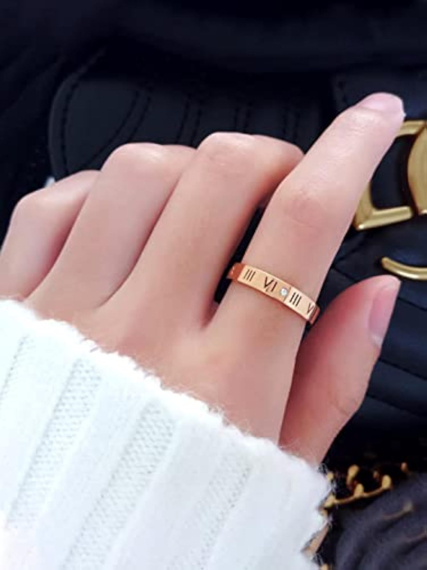 Crystal Studded Silver Tone Ring