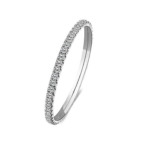 14k Solid Gold Petite Full Diamond Eternity Band Ring for women, 0.32~0.36ct,DEF VS~VVS,Wedding,No fading, No allergies,Lab grown Diamond