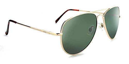 Optic Nerve Estrada Polarized Aviator Sunglasses – Lightweight Classic Frame, UV Protection, Anti-Glare – Unisex Fit