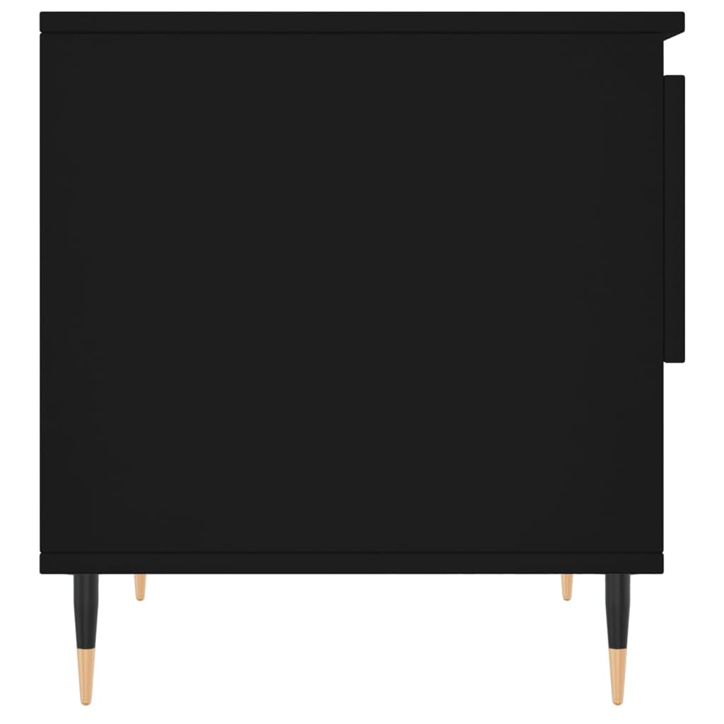Homgoday Tavolino da caffè nero, 50 x 46 x 50 cm, in legno ingegnerizzato, tavolino da tè per soggiorno, sala d'accoglienza degli ospiti, camera da letto e ufficio, tipo 1