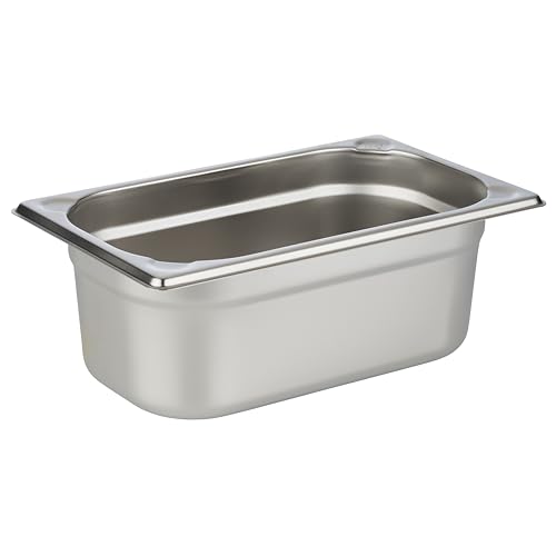 APS 81404 Recipiente GN 1/4, acero inoxidable Recipiente Gastronorm, dimensiones 265 x 160 mm/altura 100 mm/volumen 2,8 litros