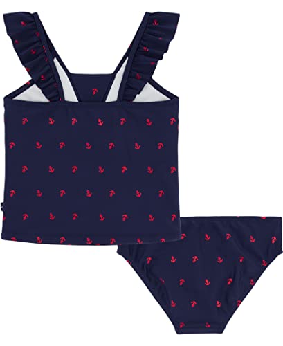 Nautica Girls' Two-Piece Bikini Swimsuit Set With Upf 50+ Sun Protection, Peacoat Anchor, 4 #TOP1