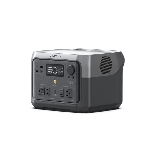Ef ecoflow portable power station river 2 max 500 499wh lifepo4 battery 1 hour fast charging up to 1000w output solar generator solar panel optional for outdoor campingrvshome use  urban country home decor