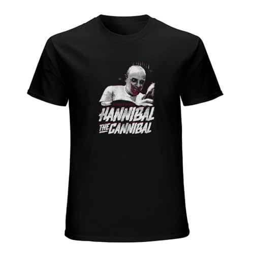 LiteMaid Silence of The Lambs Hannibal Lecter Cannibal Anthony Hopkins Evil - Camiseta de manga corta para hombre, color negro, Negro, XXL