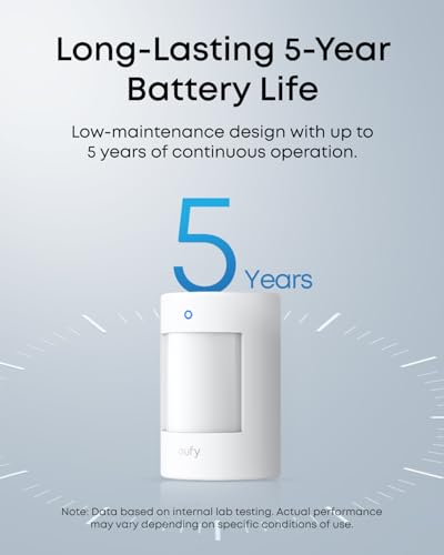 Image of eufy Motion Sensor E20, Pet-Friendly Detection to Reduce False Alarms, Extended 5-Year Battery Life, Easy and Versatile Installation, Requires HomeBase 2, 3, Mini, or Pro