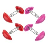 BIUDECO 4stücke Schuhdehner Verstellbarer Schuhformer Aus Umweltfreundlichem Kunststoff Für Sneakers Und Stiefel Zur Formbewahrung Und Größenanpassung Rote Und Pinke Ausführung Für