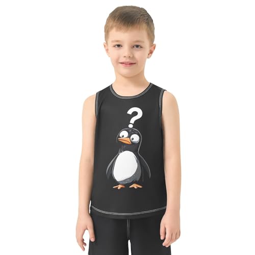 Boys Tank Top Shirts Penguin Funny Animal Sleeveless T-Shirts Crew Neck for Kids Clothing Children2