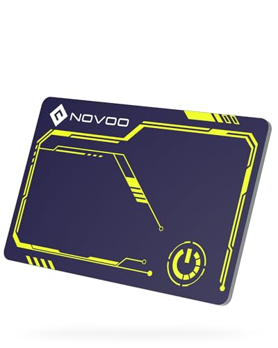 NOVOO Air Tag Card Wallet Tracker, 1.6 mm Tarjeta Inteligente Delgada, 6 Años Batería, Compatible con Apple Dónde Está(Solo iOS), Localizador Bluetooth para Carteras/Maletas/Pasaportes/Passaporti