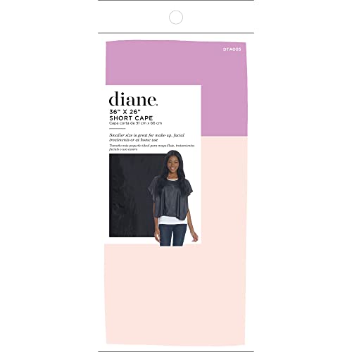 Diane Shortie Comb Out And Blow Out Cape, Black #TOP1