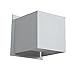 Access Lighting Access 20399LEDMG-SAT Contemporary Modern LED Wallwasher from Square Collection in Pewter, Nickel, Silver Finish, Satin