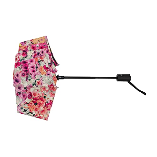 Baegutly Auto Open Close Umbrella Floral Small Flowers Country Garden Pink Orange Folding Umbrella Sun Rain Compact Umbrella For Women Men Boy Girl Kid, Auto Open Umbrella #TOP3