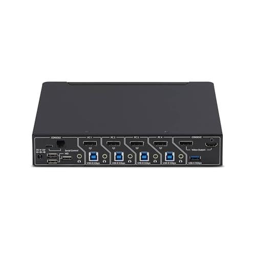 Image of StarTech 4-Port Multi-View DisplayPort KVM, Mouse Roaming, 4K 60Hz, Switch
