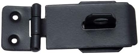 Adonai Hardware 4 Inch "Elidad" Wrought Iron Hasp & Staple (Supplied as 2 Pieces per Pack) - Matte Black