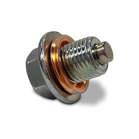 Autoacc Magnetic Oil Drain Plug with Copper Crush Washer Compatible with Nissan Rogue Altima Sentra Kicks Murano Frontier Pathfinder Versa Titan Armada Maxima NV Leaf Cube Xterra Quest Juke (Upgrade) Cover