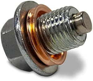 Autoacc Magnetic Oil Drain Plug with Copper Crush Washer Compatible with Nissan Rogue Altima Sentra Kicks Murano Frontier Pathfinder Versa Titan Armada Maxima NV Leaf Cube Xterra Quest Juke (Upgrade)