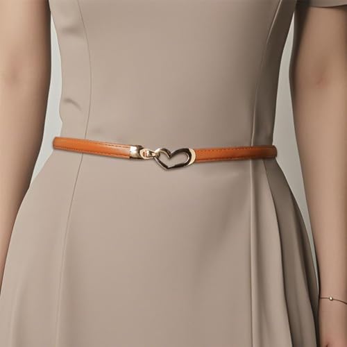 Elegant Heart Clasp Waist Belt Women's Flexible PU Leather Waist Strap Daily Comfort Wear Lightweight Waistband3