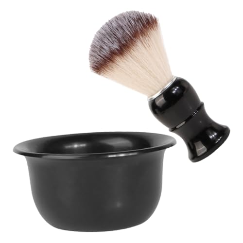 SMASOLO Kit de Afeitado para Hombre con Brocha de Espuma y Cuenco Portátil para Barba con Cepillo de Limpieza para Afeitado Suave y Cuidado Diario