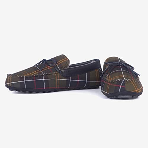 Barbour Mens Tueart Moccasin-style Suede Warm Slip-on Slippers - Camel Suede - 13 | Image 2