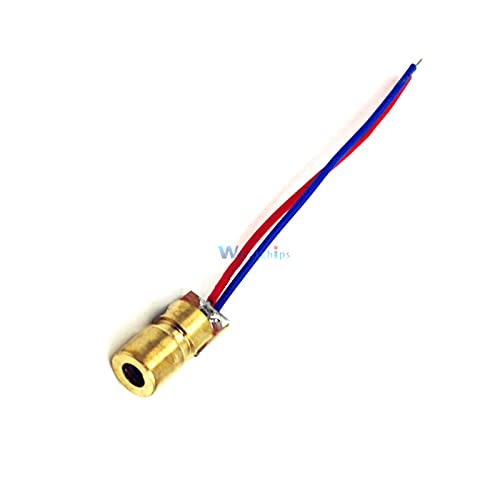 10PCS 650nm 6mm 3V 5mW Laser Dot Diode Module Head Red Copper Mini Pointer