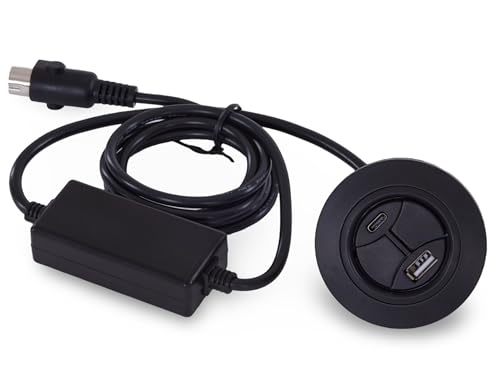 Hommoat Recliner Replacement Switch with 2 Button 5 Pin Plug Built-in Round Control for Power Recliner Lift Chair USB C Charge Port CD008