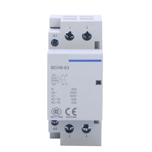 Contacteur monophasé 63A 2NO 110V rail de guidage modulaire domestique 2P