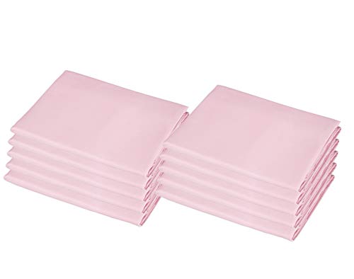 Image of American Baby Company 10 Pack 100% Cotton Percale Fitted Nap Mat Sheet with Elastic Corner, 24 inch x 48 inch x 4 inch Soft & Breathable Rest Mat Sheet or Nap Mat Cover for Daycare, Kindergarten & Preschool, Pink