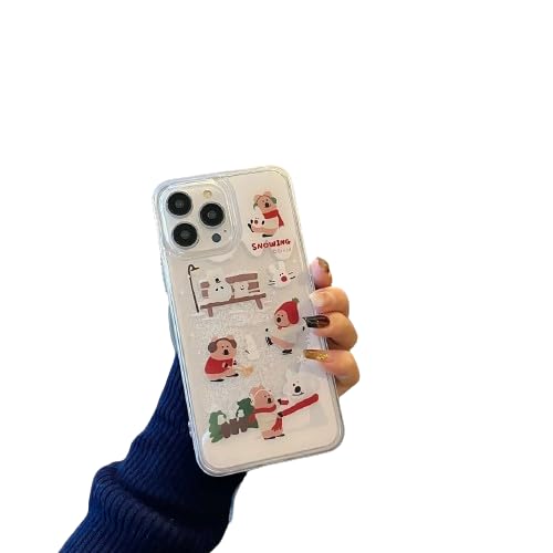 Image of PEEPERLY Back Cover Case for iPhone 13 Pro Max Soft TPU, Shockproof Protective Cartoon Snow Burst Fantasy Case for Girls & Women