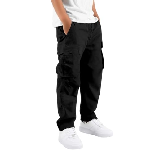 Cargo Sweatpants for Boy Relaxed Fit Elastic Waist Hiking Cargo Pants - image 2