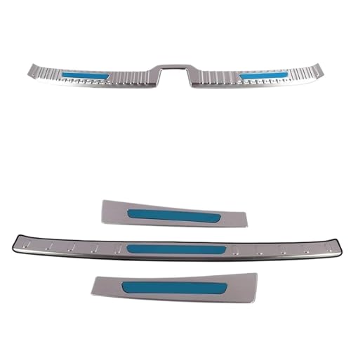 Protection de seuil de coffre arrière Volvo XC40 2019-2024 adhésif pare-chocs Sliver Blue