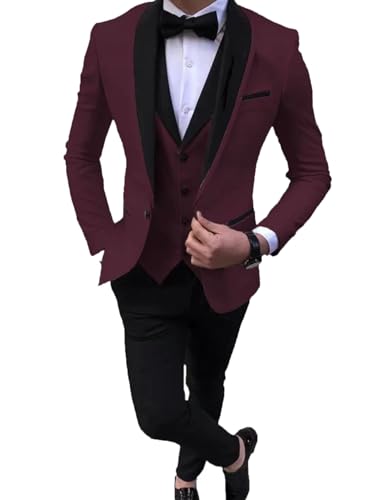 ORBITRAY Men Wedding Suit 3 Pieces Grooms Suit Men Luxury Suit Event Party Wear Suit Slim Fit Suit