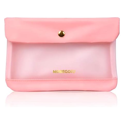 moregosu Portable Storage bag for Disposable/Reusable Face Masks Cosmetic bag Memory cloth Bags Holder Organizer for Various Masks (Pink) Cover