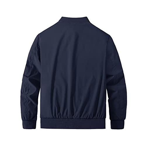 Magcomsen Casual Jackets For Men Bomber Jacket Light Jackets For Men Spring Fall Jackets Pilot Jackets Baseball Jacket Men Navy,Xxl #TOP1