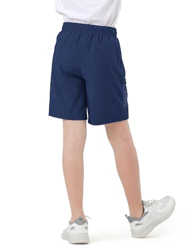 Youth Kids Athletic Shorts Quick Dry Lightweight Breathable Comfy Zipper Running Soccer Size 5-16 Outdoor Active Gym Workout3