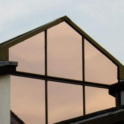 PELLICOLA EFFETTO SPECCHIATO PER FINESTRE E VETRATE COLORE ARGENTO/BRONZO (76cm x 300cm)
