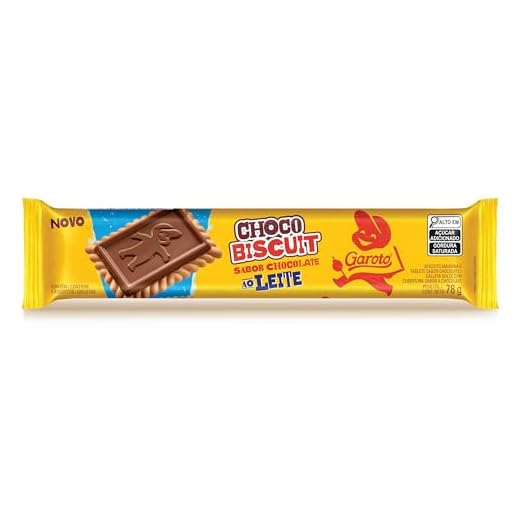 Biscoito com Chocolate Chocobiscuit GAROTO ao Leite 78g