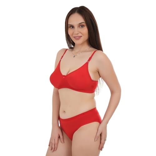 Image of UNITRUST Premium Lingerie Set with Full Coverage Non-Padded Bra and Hipster Panty Set