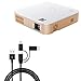 BoxWave Cable Compatible with Kodak Luma 75 Portable Pocket Projector - AllCharge 3-in-1 Cable - Jet Black