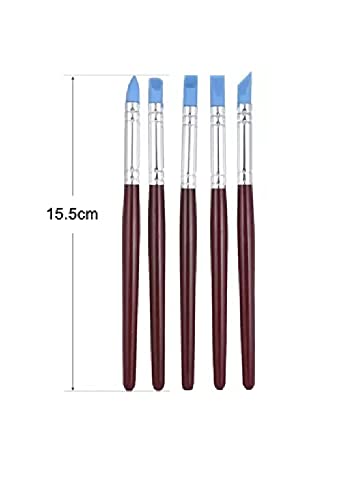 Image of DEZIINE� 5Pcs Polymer Clay Tools Carving Craft Brush Pottery Tools Clay Sculpture Nail Art Tools Pottery Ceramics Tool Color Shapers