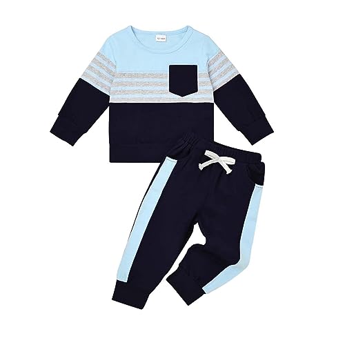 Toddler Boy Clothes Baby Boys Fall Winter Outfits Long Sleeve Sweatshirt Top Jogger Pants Set Boys Outfit Set 12M-4T