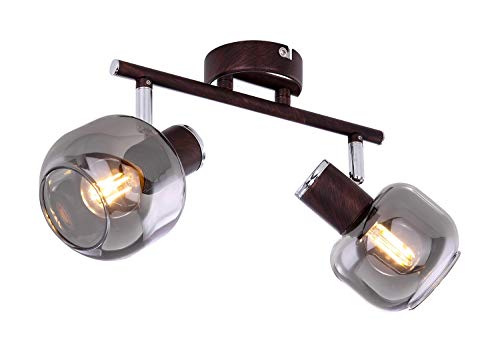 Nicht Zutreffend Globo - Lámpara de Techo (Cristal, 2 focos, 25 cm), Color Gris