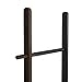 Umbra Hub Ladder – Adjustable Clothing Rack for Bedroom or Freestanding Towel Rack for Bathroom | Expands from 16 to 24 inches with 4 Notched Hooks, Black/Walnut