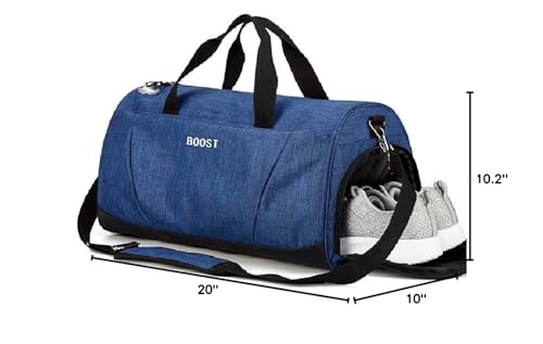 Sports Gym Bag with Wet Pocket & Shoes Compartment for Women & Men