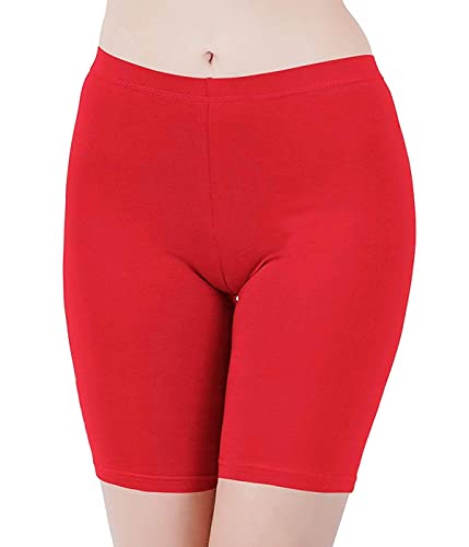 Image of R LON Cotton Lycra Tight Fit Stretchable Cycling Shorts Womens | Shorties for Active wear /Exercise /Workout /Yoga /Gym /Cycle /Running