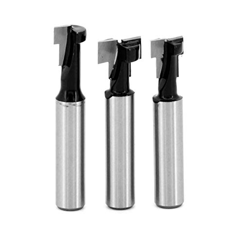 DingGreat 3 brocas de 8 mm con ranura en T de carburo para ranurado de madera y corte en T, herramientas de carpinter�a