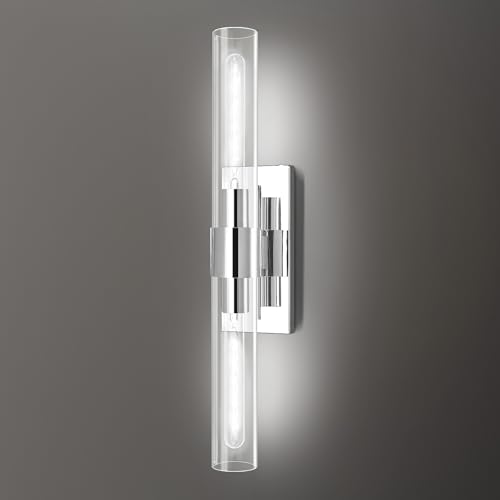 Image of Nickle Wall Sconce, 22.8 inch Vanity Lights for Bathroom, Sconces Wall Lighting 2-Light, Modern Wall Lamps for Bedroom Living Room Bathroom Hallway