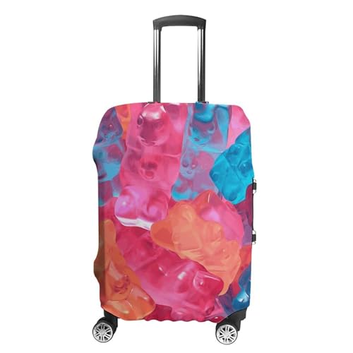 Travel Luggage Cover Washable Suitcase Cover Multicolor Candy Bears Fashion Suitcase Protector Carry On Luggage Covers Protector Suitcase Fits 19