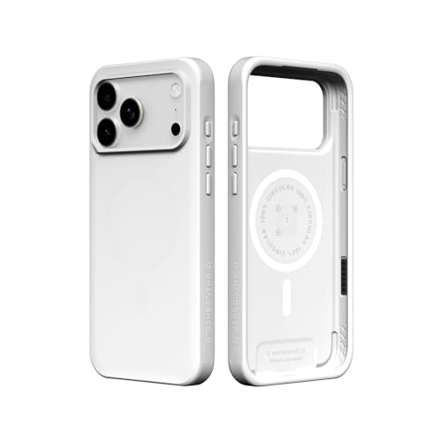 Coque compatible MagSafe iPhone 17 Pro Max RhinoShield SolidX blanche fine