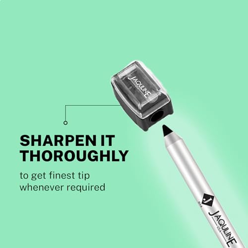 Jaquline USA Pro Stroke Intense Gel Matte Kajal And Sharpener 1.2Gm | Waterproof, Smudgeproof & Fadeproof | Longlasting | Super Black Kajal | With Free Sharpener | Nourished... - Image 5