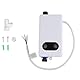 Mini Edelstahl Elektrischer Warmwasserbereiter Safe 3400W Sofortheizung für Küchen Badezimmer öffentliche Toilette Abs Silber